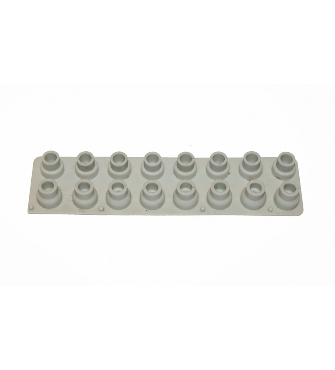Striscia di contatto in gomma, per le 8 note più basse (dal Mi al Si inferiore), per tastiera Casio. Questa striscia di ricambio è il codice Casio 10036698