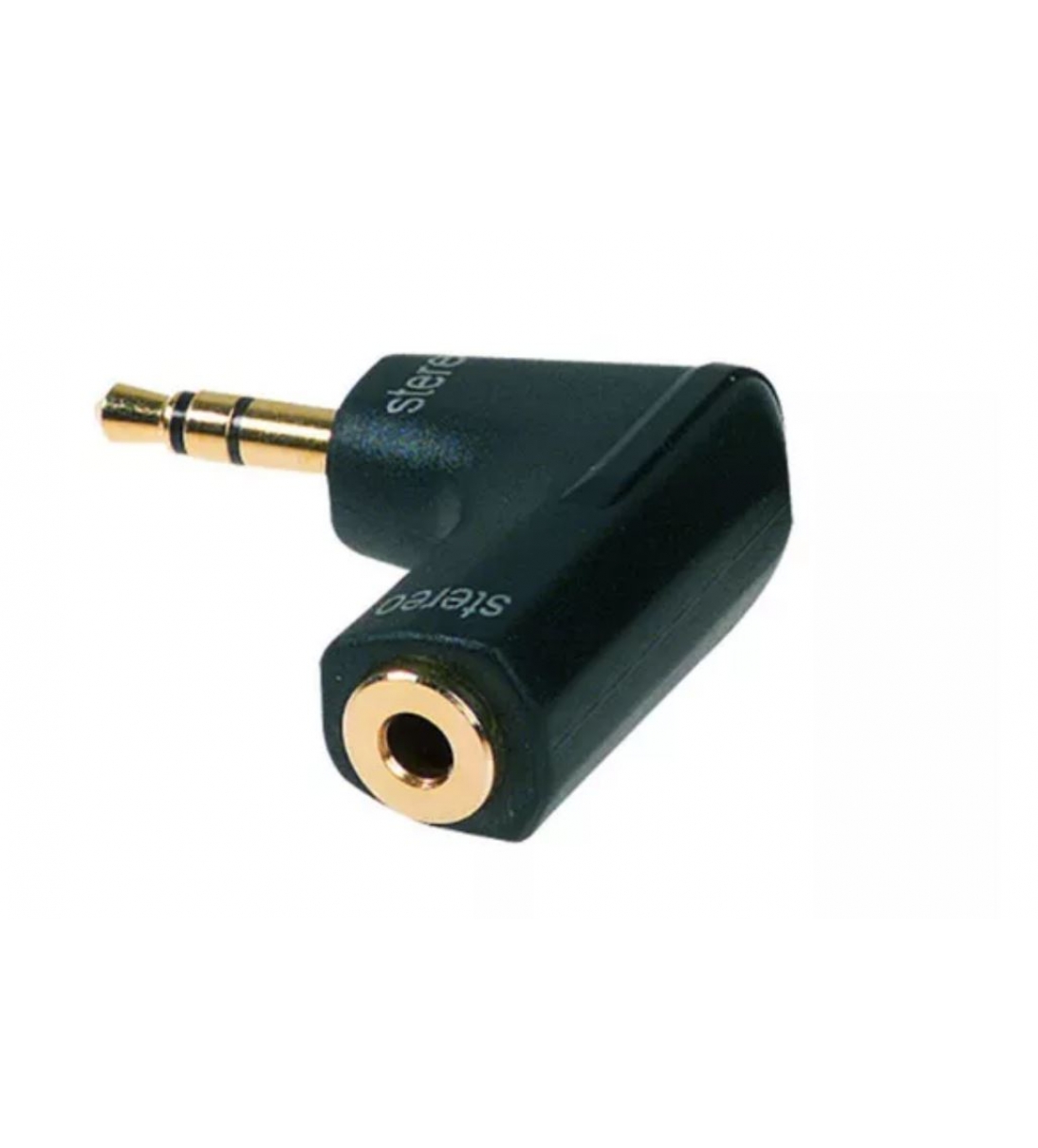 DHPA122A ADATTATORE STEREO IN ABS AD ANGOLO RETTO CON JACK 3,5MM