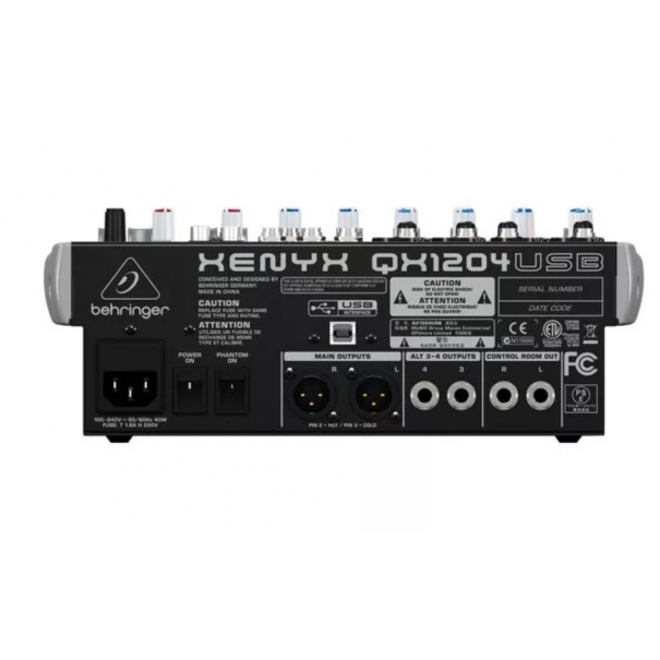 Xenyx QX1204 USB MIXER USB 12-INPUT, 2/2 BUS, PROCESSORE EFFETTI, WIRELESS READY