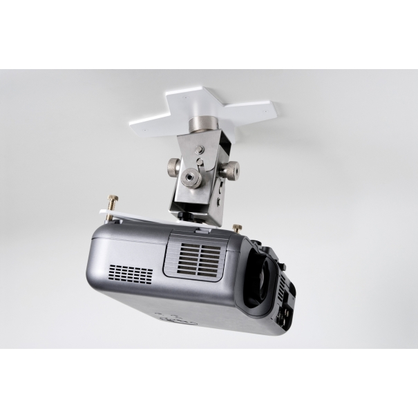 Supporto professionale per videoproiettore "Arakno" con regolazione micrometrica 18cm (bianco)