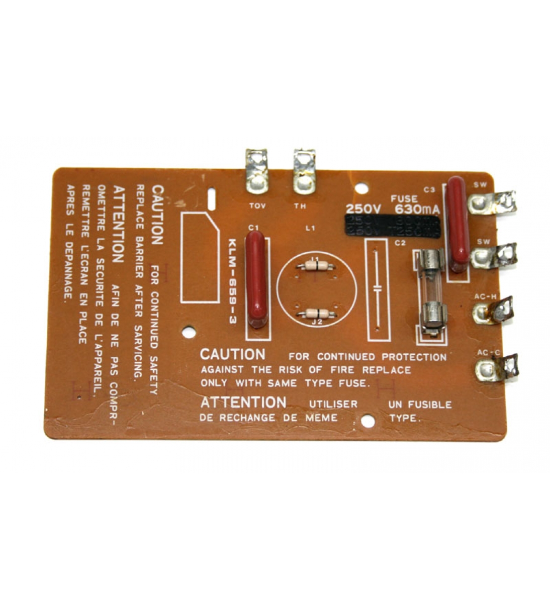 Scheda fusibili (KLM-659-3), per sintetizzatore Korg DW-6000 o DW-8000