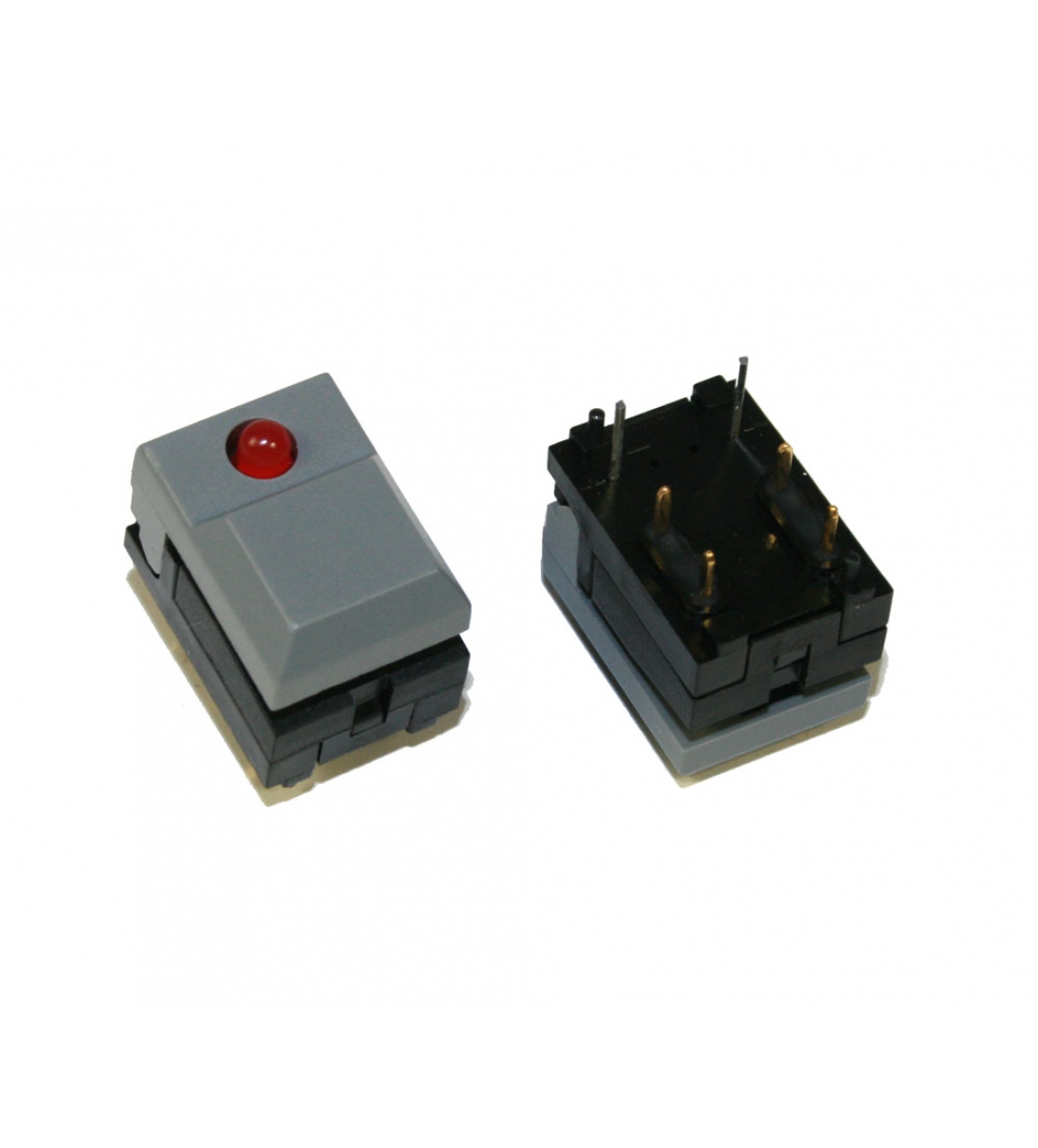 Interruttore a pannello, grigio, con LED