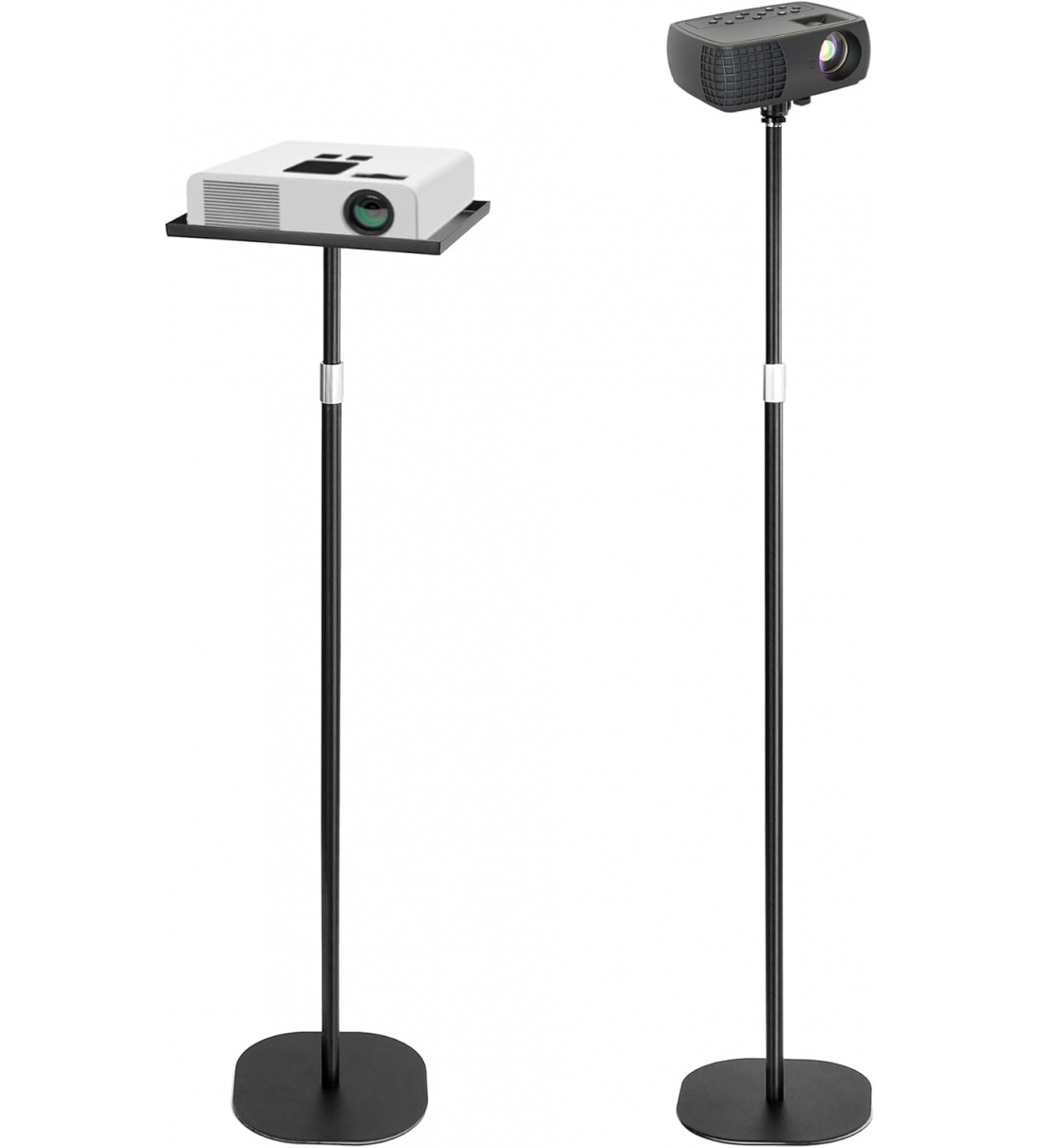Supporto proiettore da terra con snodo sferico da 1/4'', Regolabile in altezza da 60 a 120 cm, Ideale per laptop, proiettori, fotocamere
