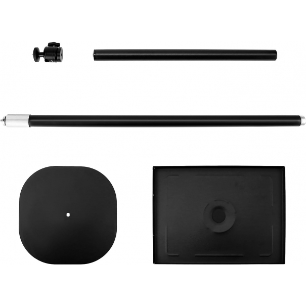 Supporto proiettore da terra con snodo sferico da 1/4'', Regolabile in altezza da 60 a 120 cm, Ideale per laptop, proiettori, fotocamere