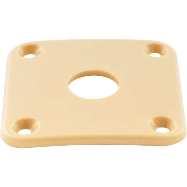 Piastra del Jack Quadrato Jackplate per Chitarra USA Les Paul Epiphone,Crema