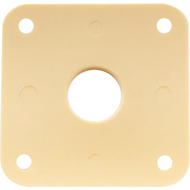 Piastra del Jack Quadrato Jackplate per Chitarra USA Les Paul Epiphone,Crema