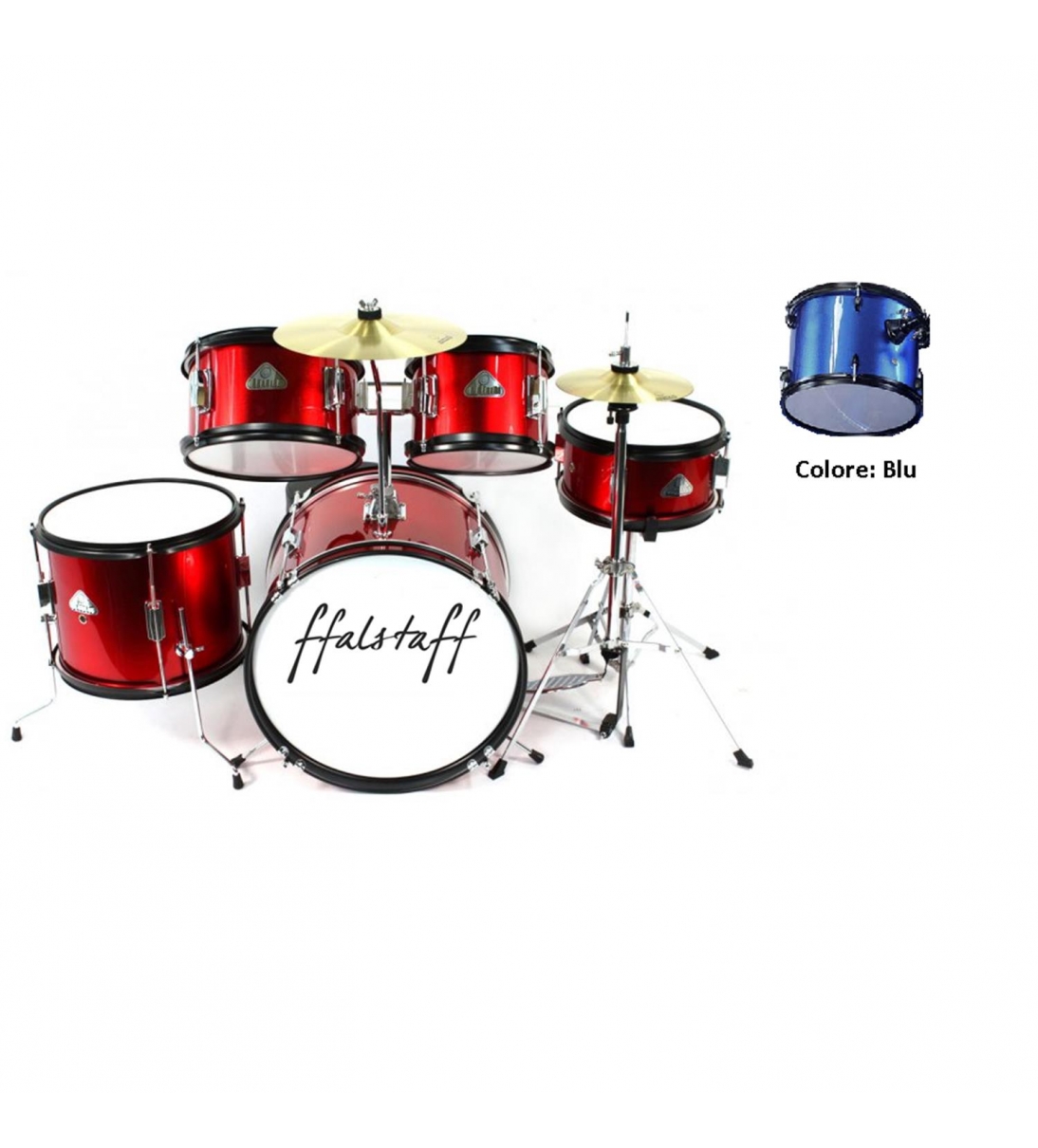 Batteria Junior 5 Pezzi Completa (Blu)