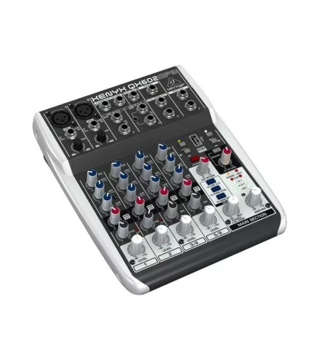 Xenyx QX602 MP3 MIXER 6 CANALI CON PREAMPLIFICATORI MICROFONICI XENYX