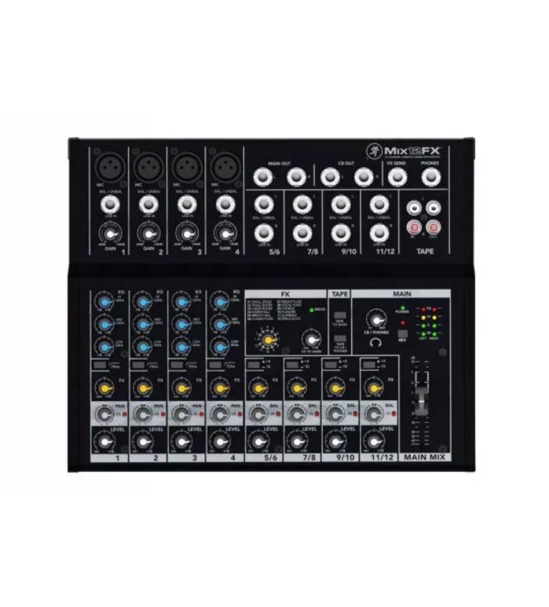 Mix12FX MIXER COMPATTO 12 INPUT CON EFFETTI