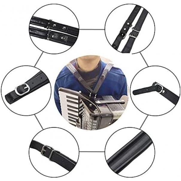 Tracolla  per la Fisarmonica da Basso 16-120 (Nero) 83 cm e 110 cm