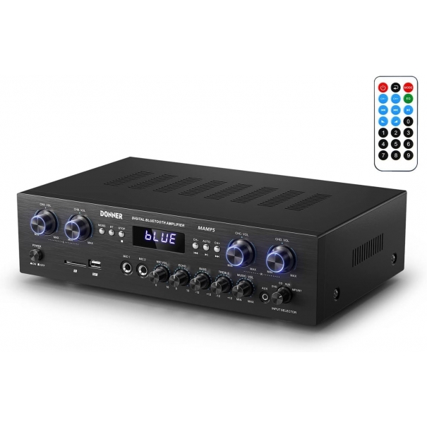 Amplificatore di potenza Audio Bluetooth 5.0, Amplificatore Audio Stereo 4 Canali, Amplificatore HiFi 440W