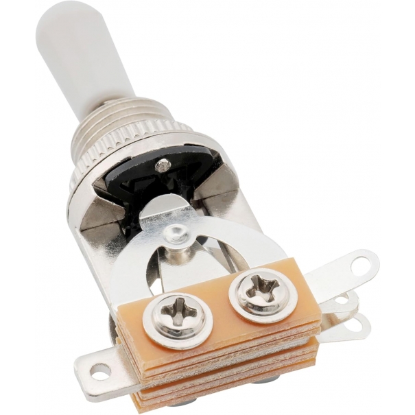 Selettore Pickup 3 Posizioni per Chitarra Elettrica Epiphone Les Paul,Cromato Pomello Bianco