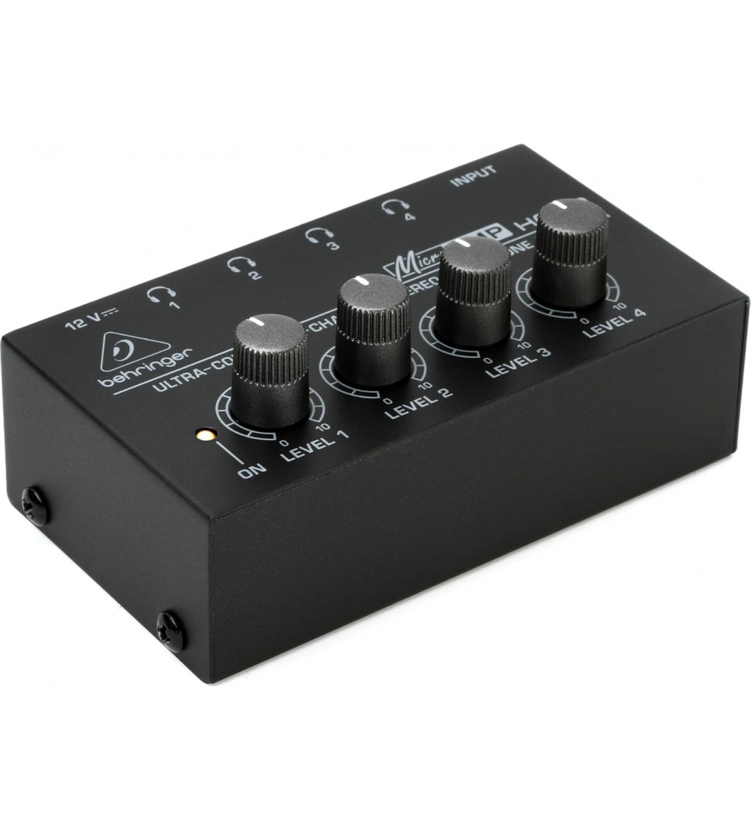 MICROAMP HA400 Ultra-Compact 4-Channel Stereo Headphone Amplifier