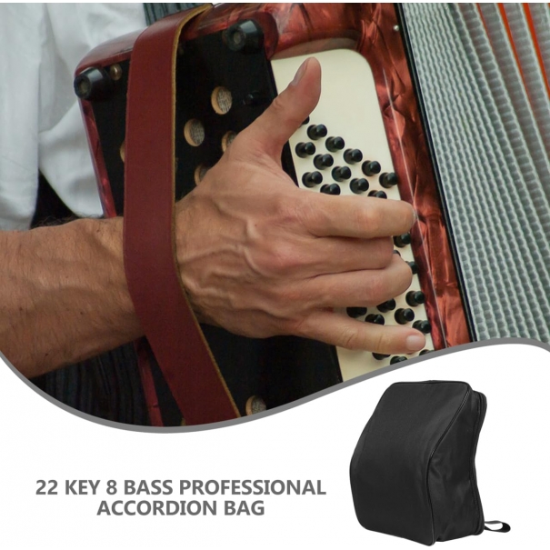 Custodia per Fisarmonica a 8 Bassi in Tessuto Oxford 16 Pollici Con Tracolla Regolabile