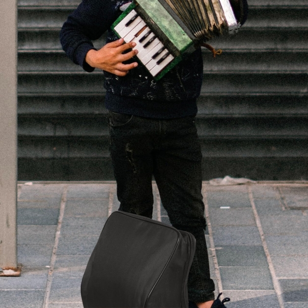 Custodia per Fisarmonica a 8 Bassi in Tessuto Oxford 16 Pollici Con Tracolla Regolabile