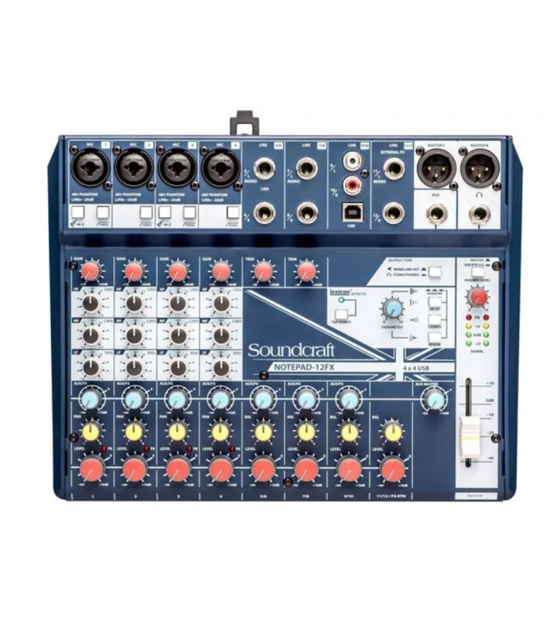 Notepad 12FX MIXER ANALOGICO USB 12 CANALI, 4 MIC INPUT