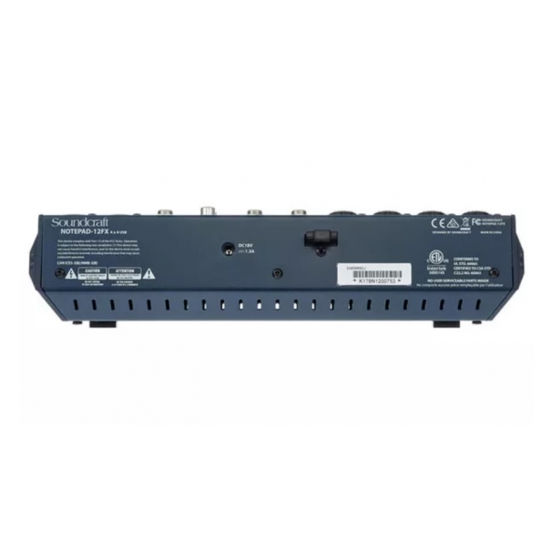 Notepad 12FX MIXER ANALOGICO USB 12 CANALI, 4 MIC INPUT
