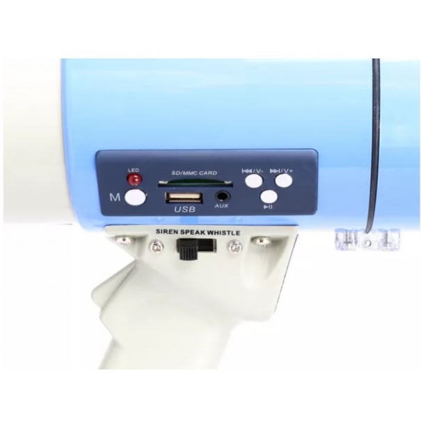 Megafono Usb/Sd Con Microfono Removibile 60W Potente Megafono Con Amplificatore Da 60W Incorporato