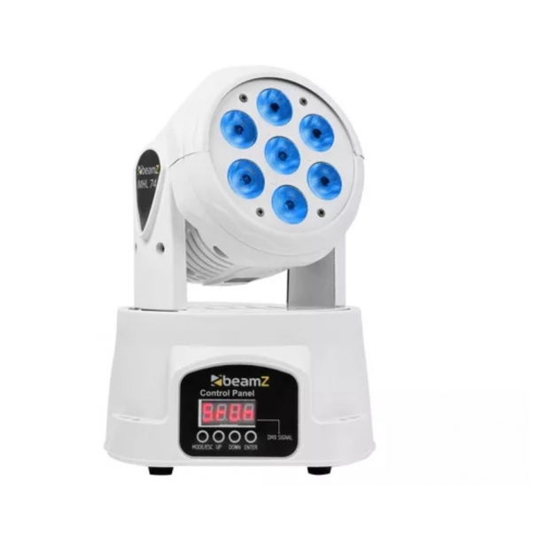 BEAMZ MHL74WH Mini Moving Head Wash 7x10W
