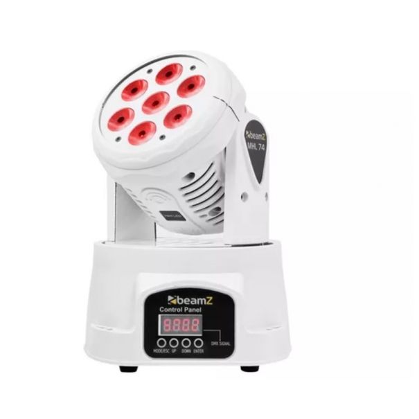 BEAMZ MHL74WH Mini Moving Head Wash 7x10W