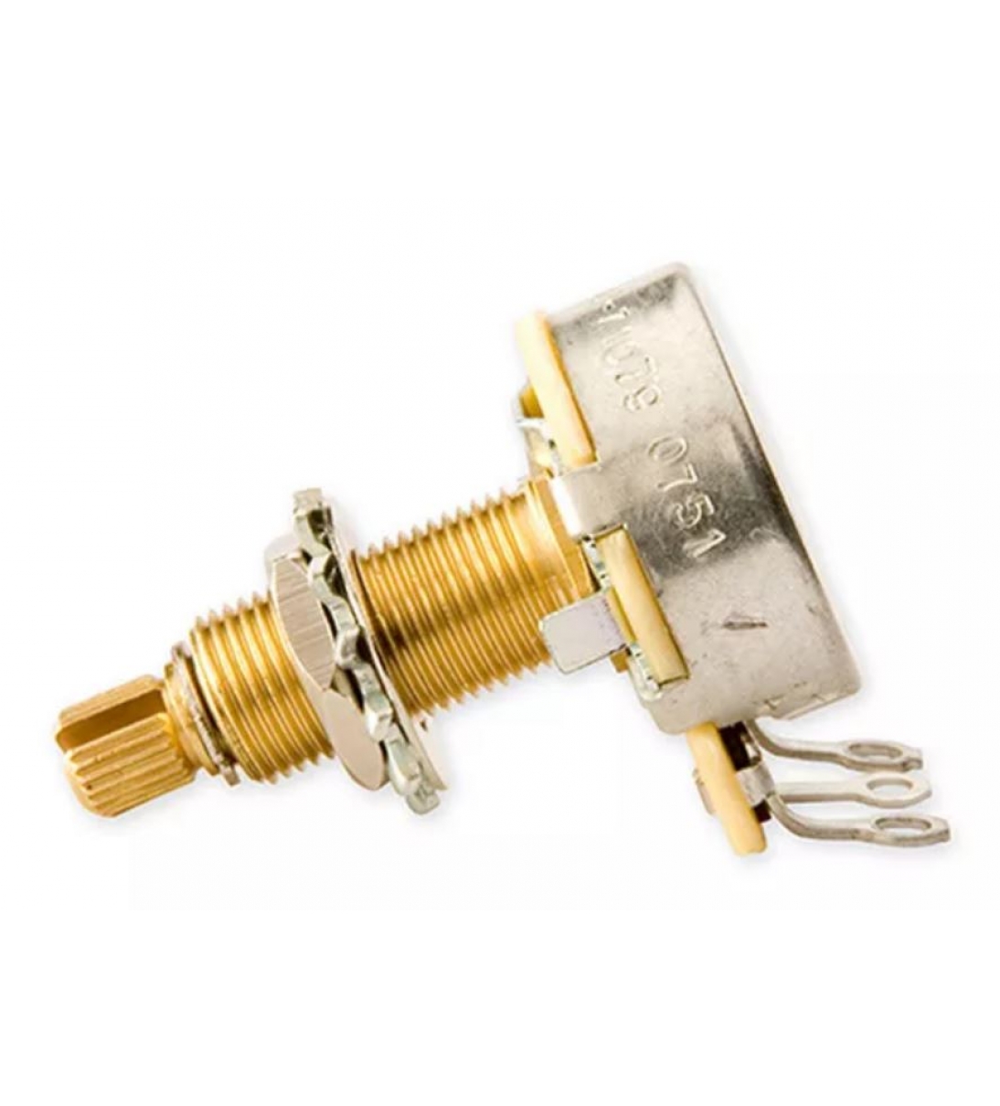 GIBSON 500K Ohm Audio Taper Potentiometer (Short Shaft) POTENZIOMETRO AUDIO LOGARITMICO 500K AD ALBERO CORTO [69941]