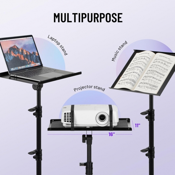 Supporto per Proiettore da Terra Altezza Regolabile stand Universale per Laptop PC Videoproiettore