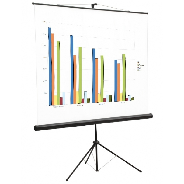 Schermo proiezione "Light" su treppiede 180x180cm