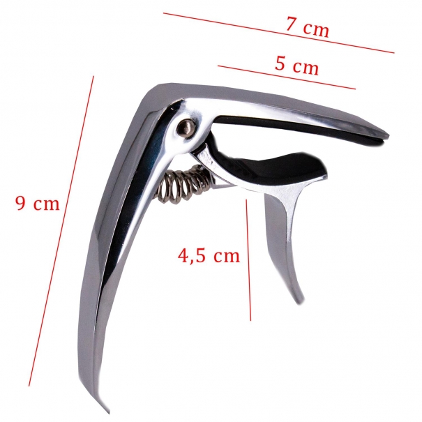 Capotasto Mobile per Chitarra Acustica/Elettrica (Argentato)