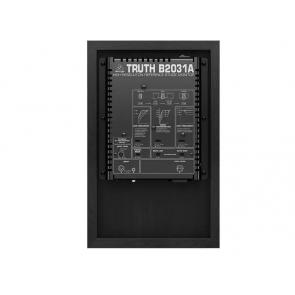 B2031A Truth Behringer è un monitor da studio attivo a 2 vie con ingressi XLR e 1/4" TRS servo-bilanciati