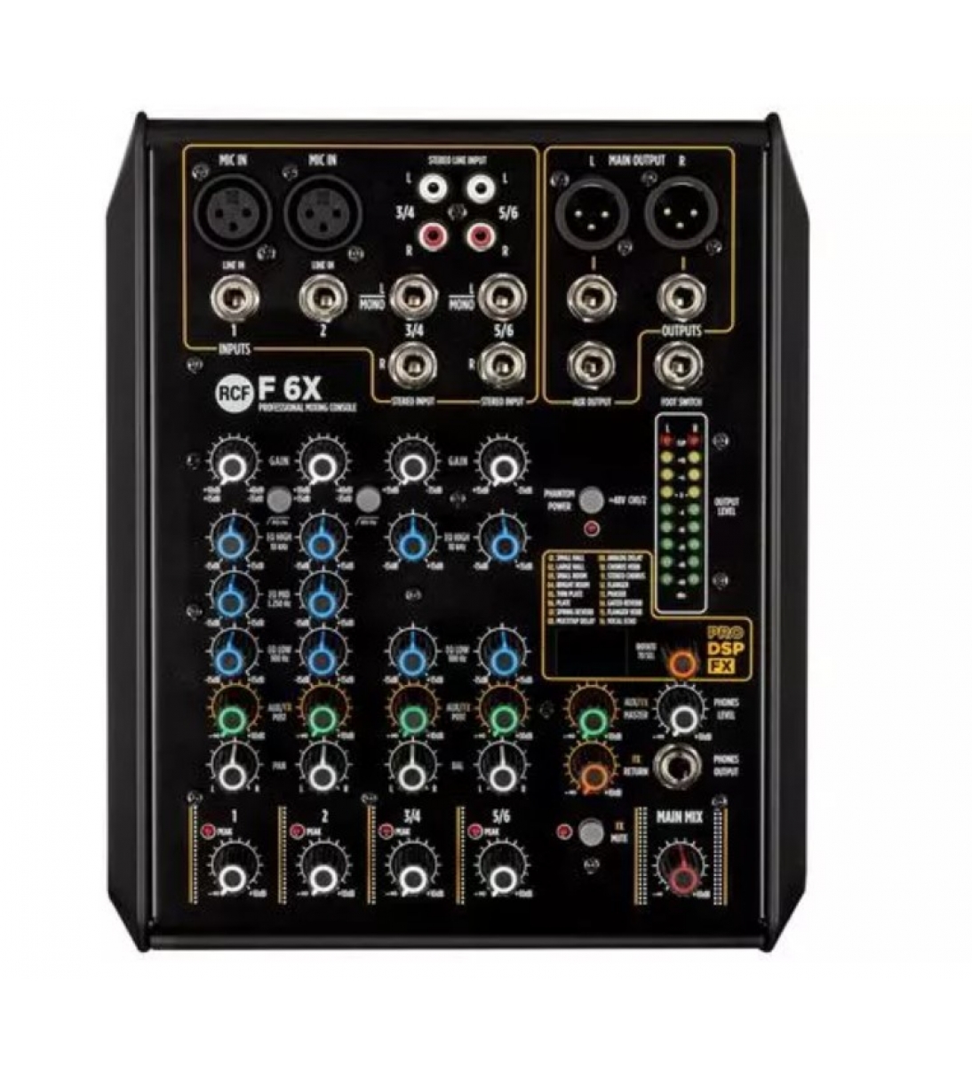 F6X MIXER COMPATTO 6 CANALI CON EFFETTI DIGITALI