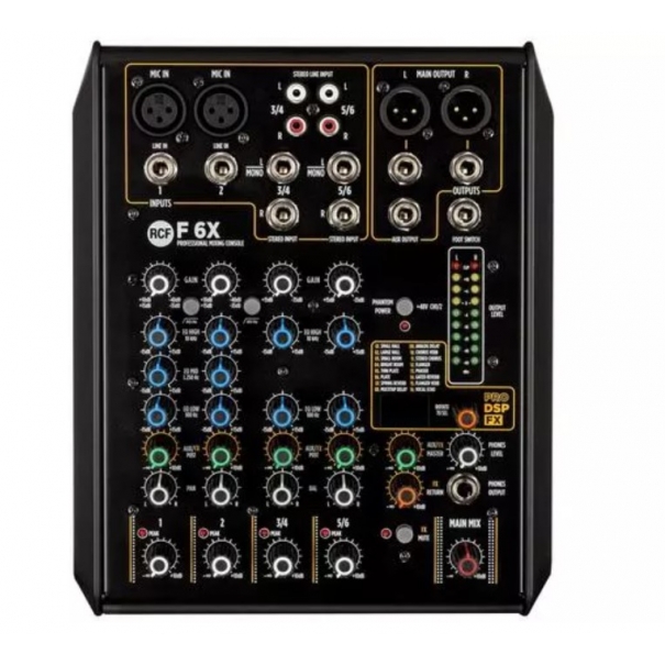 F6X MIXER COMPATTO 6 CANALI CON EFFETTI DIGITALI