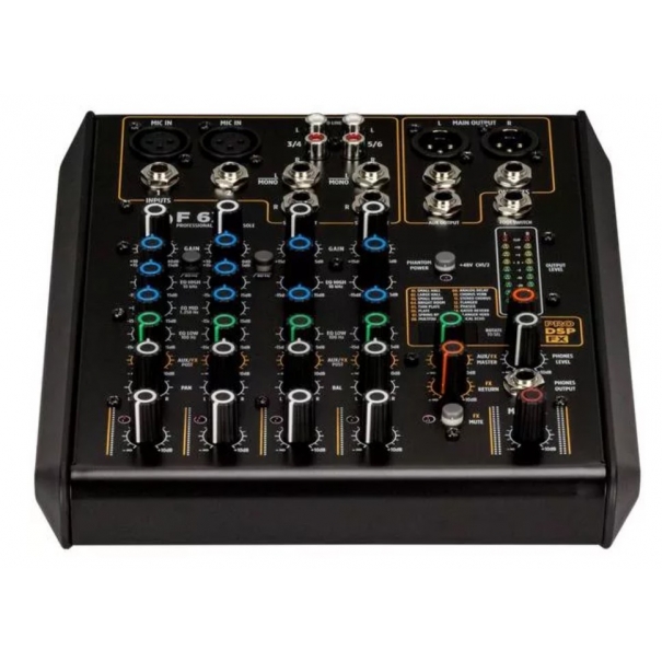 F6X MIXER COMPATTO 6 CANALI CON EFFETTI DIGITALI