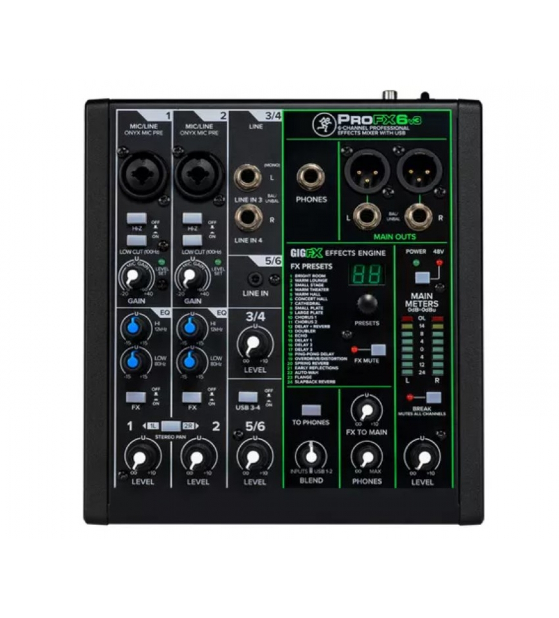 ProFX6v3 MIXER USB 6 CANALI CON EFFETTI PROFESSIONALI