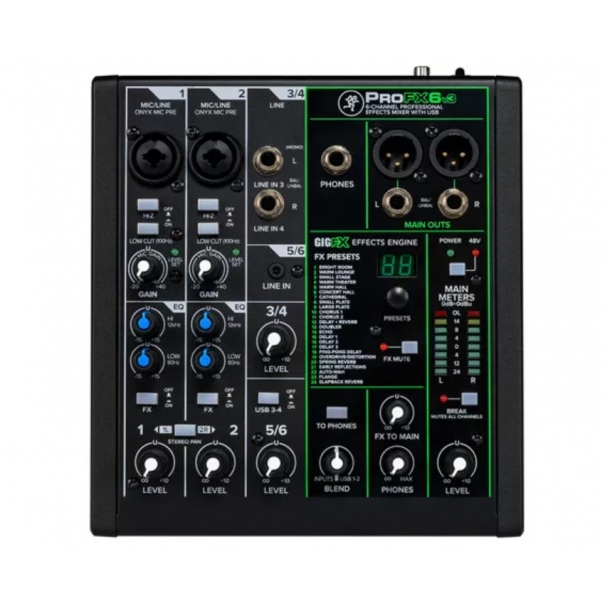 ProFX6v3 MIXER USB 6 CANALI CON EFFETTI PROFESSIONALI