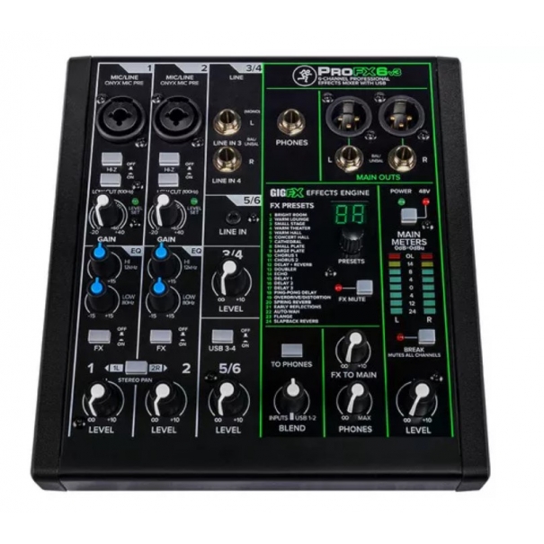 ProFX6v3 MIXER USB 6 CANALI CON EFFETTI PROFESSIONALI