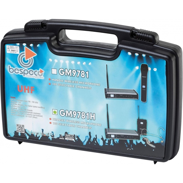 BESPECO GM9781H - Radiomicrofono senza fili headset UHF
