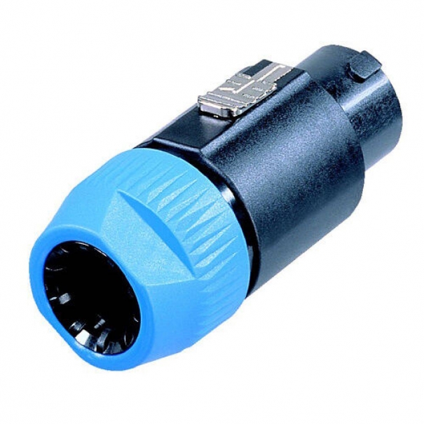 Neutrik 'SPEAKON' con molla di aggancio, manicotto con ingresso per cavi Ø 10 - 21 mm. - 30A continui per contatto, 8 poli [NL8FC]