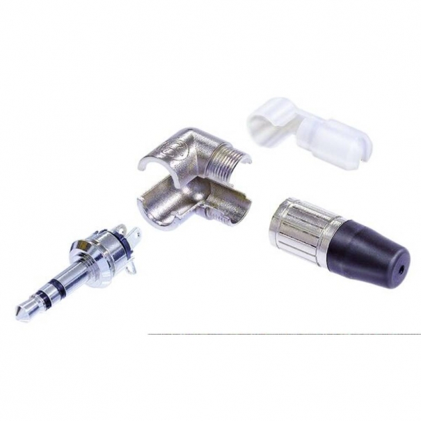 Jack Stereo professionale NEUTRIK Ø 3.5 mm - 1/8” interamente in metallo, senza viti e con l’esclusivo serracavo, 3 poli [NTP3RC]