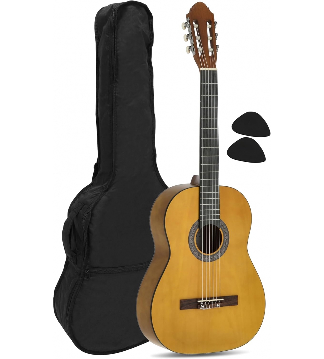 NAVARRA NV11 chitarra classica 4/4 miele, borsa inclusa, 2 plettri