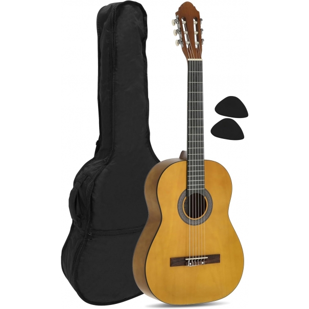 NAVARRA NV11 chitarra classica 4/4 miele, borsa inclusa, 2 plettri