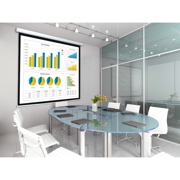 Conveniente Schermo proiezione con bordi manuale a molla 230x144cm 16:10