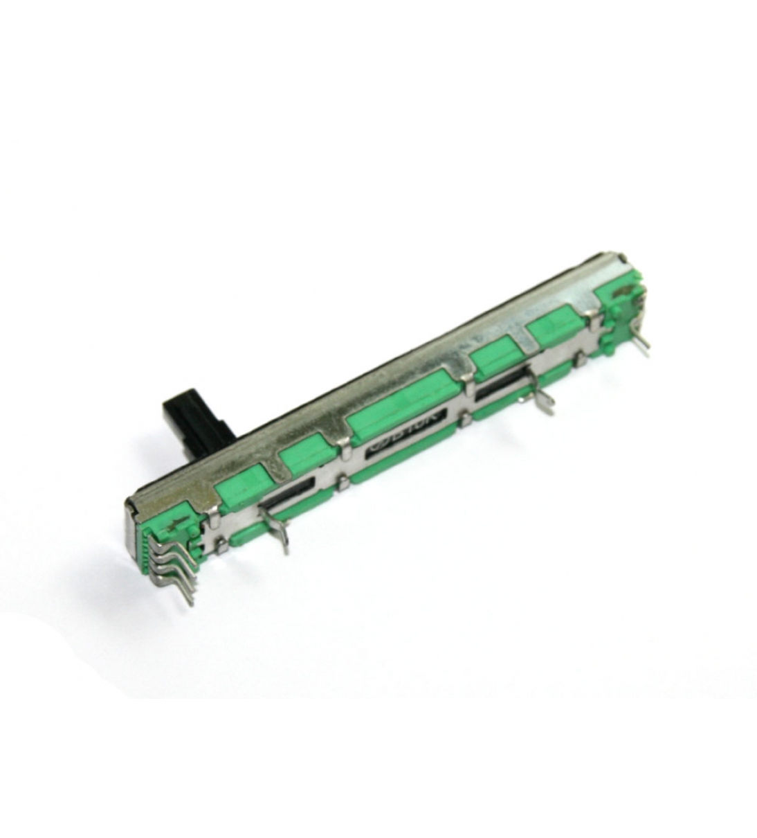 Potenziometro a slitta, 10 kbyte x 2, corsa 45 mm, con leva in plastica da 10 mm