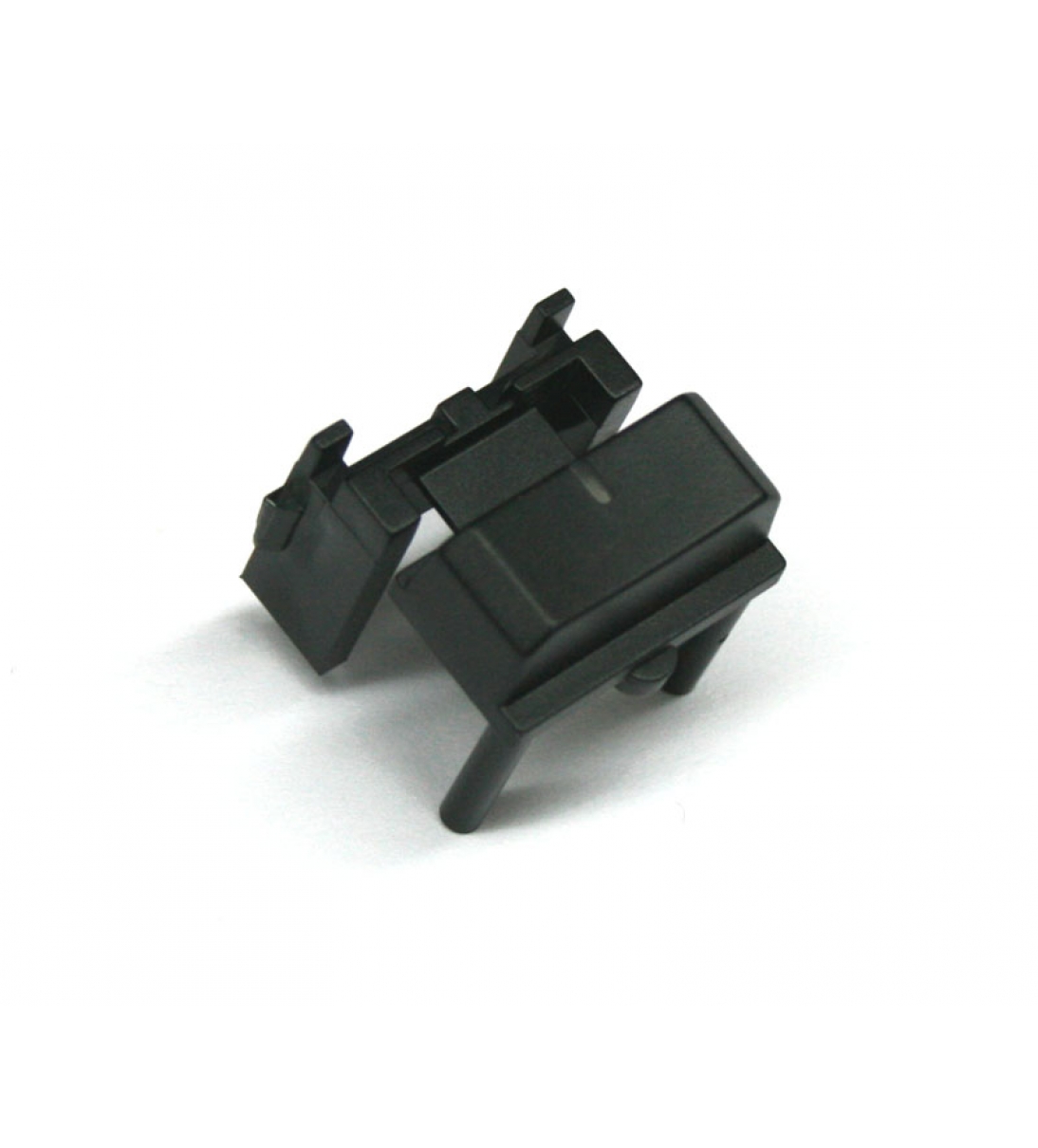 Pulsante del pannello in plastica nera, 16x6mm, con finestra LED