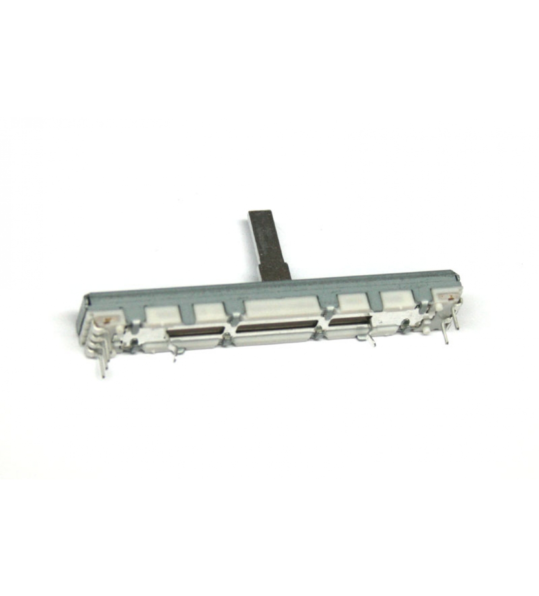 Potenziometro a slitta, 10KBx2, corsa 45mm, con leva in metallo da 15mm