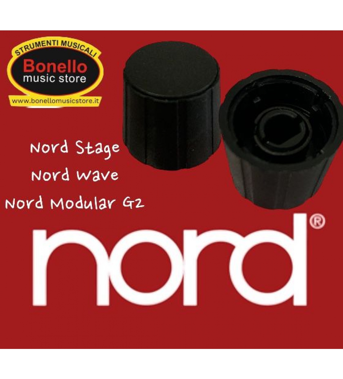 Knob nero per Nord Stage, Nord Wave, Nord Modular G2