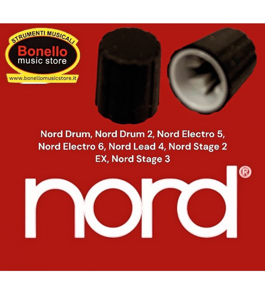Knob encoder per Nord Drum, Nord Drum 2, Nord Electro 5, Nord Electro 6, Nord Lead 4, Nord Stage 2 EX, Nord Stage 3