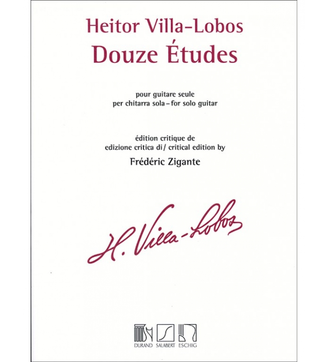 12 STUDI PER CHITARRA – VILLA LOBOS - disponibile solo con acquisto on line