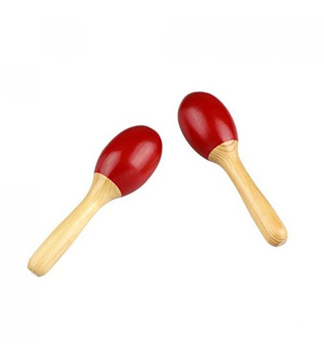 Coppia Mini Maracas in Legno (Rossa)