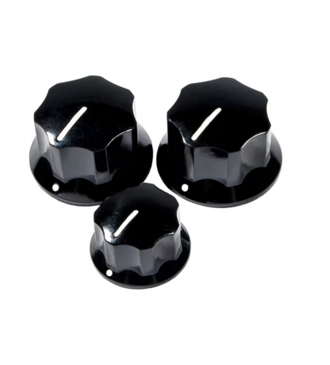Knob Pure Vintage '60s Jazz Bass Knobs (3) Black [B010KN019]