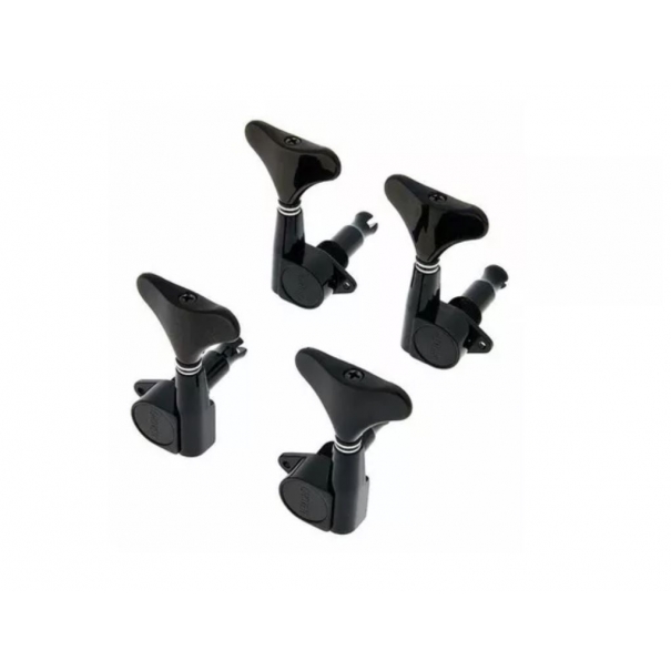 Grover 144BC Mini Bass Tuners Black Chrome